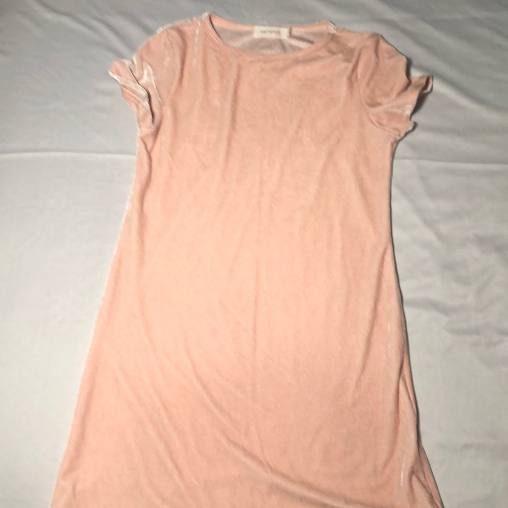 Blush pink velour midi size 14 girls.
